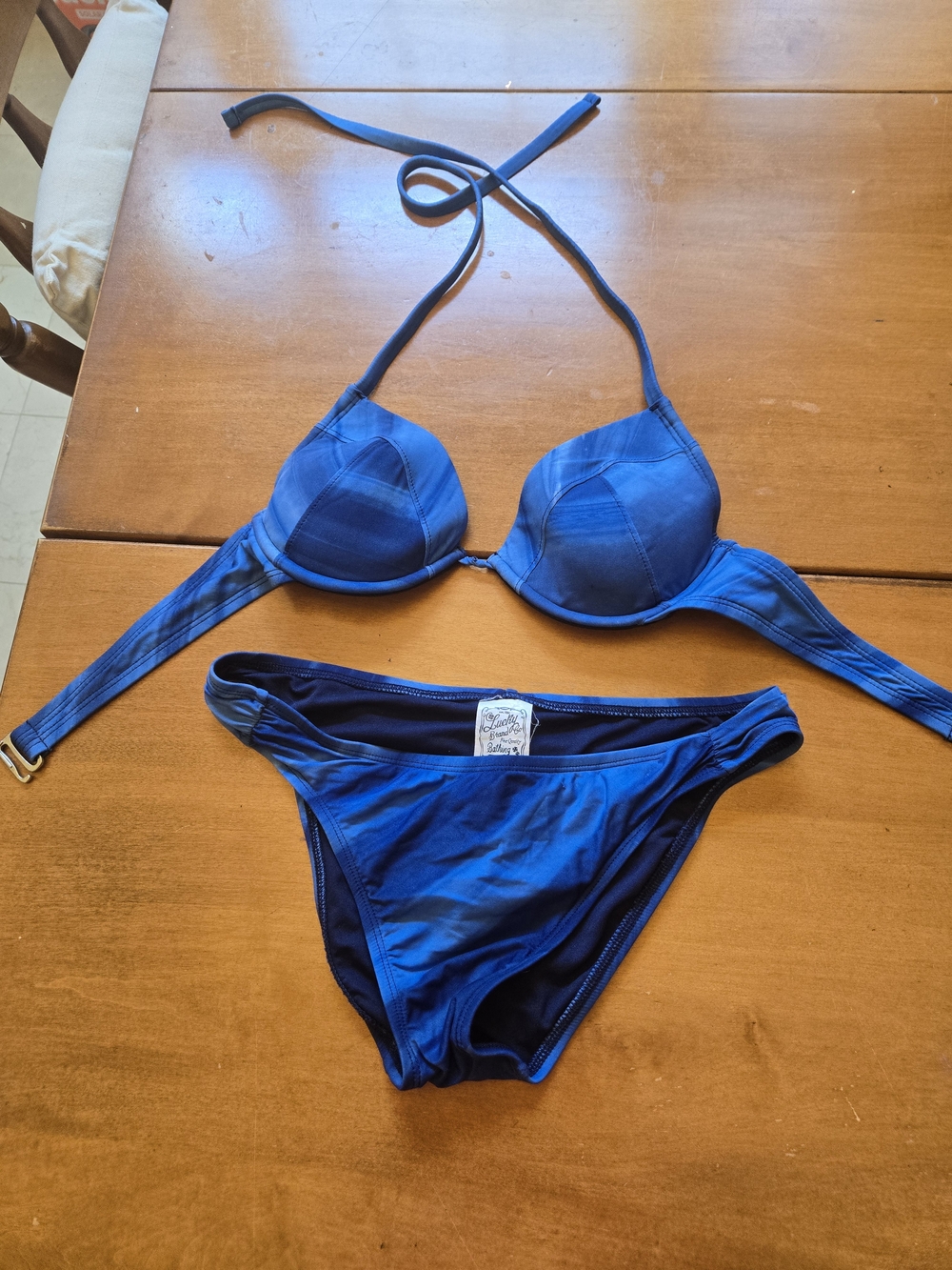 Lucky Brand Blue Bikini Set - Picture 1 of 4